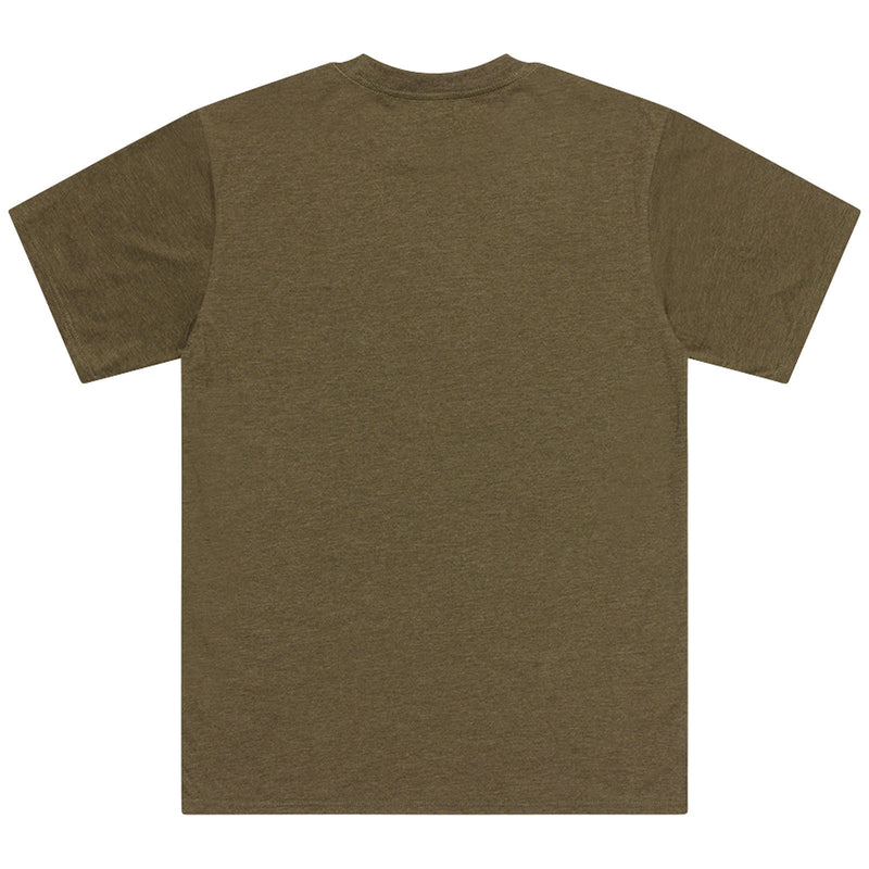 Short Sleeve Tee Stamp Olive Heather