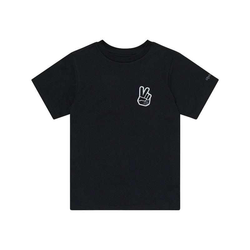 Womens Short Sleeve Tee Peace Out Black