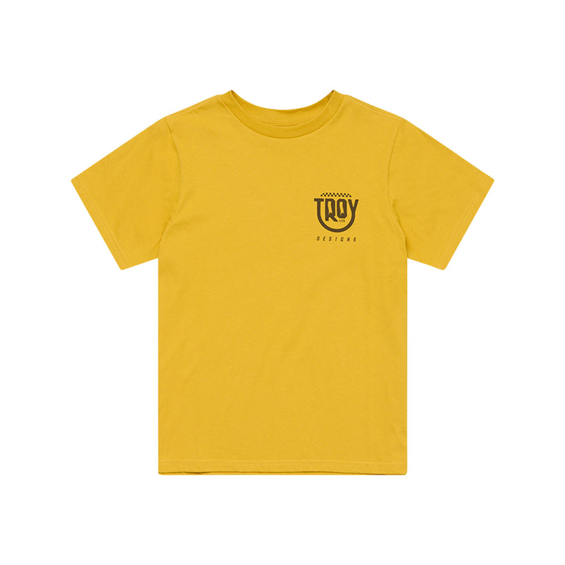 Womens Short Sleeve Tee Smiley Golden