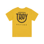 Womens Short Sleeve Tee Smiley Golden