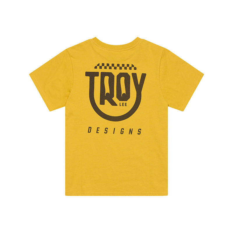 Womens Short Sleeve Tee Smiley Golden