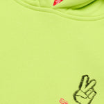 Youth Pullover Peace Out Glo Yellow