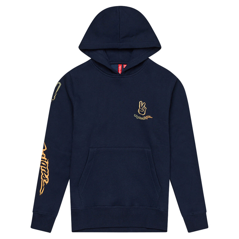 Youth Pullover Hoodie Peace Out Navy