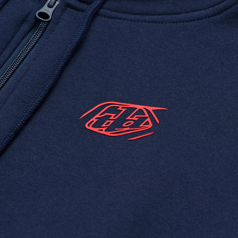Zip Up Hoodie Branded Navy
