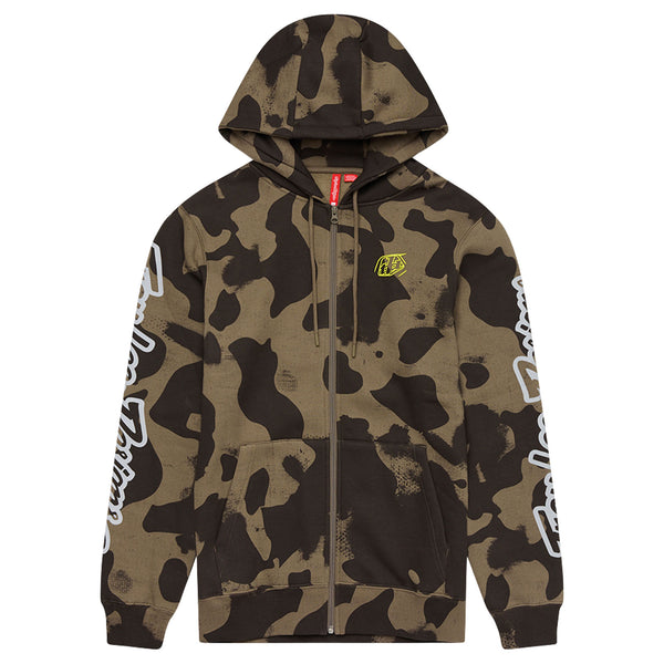 Zip Up Hoodie Branded Olive Camo – Troy Lee Designs