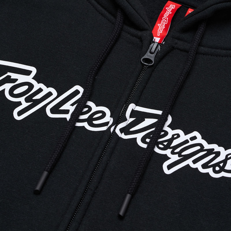 Zip Up Hoodie Signature Black