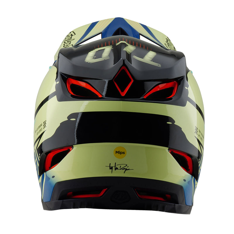 el tape motorcycle helmet Troy Lee Designs D4 Composite Helmet Drip Glo Yellow, Glo Yellow / MD