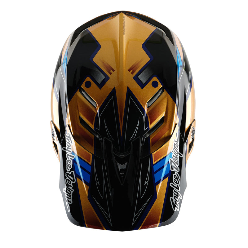 black and gold motorcycle king helmet Troy Lee Designs D4 Composite Helmet Royalty Black / Gold, Black / Gold / 2X
