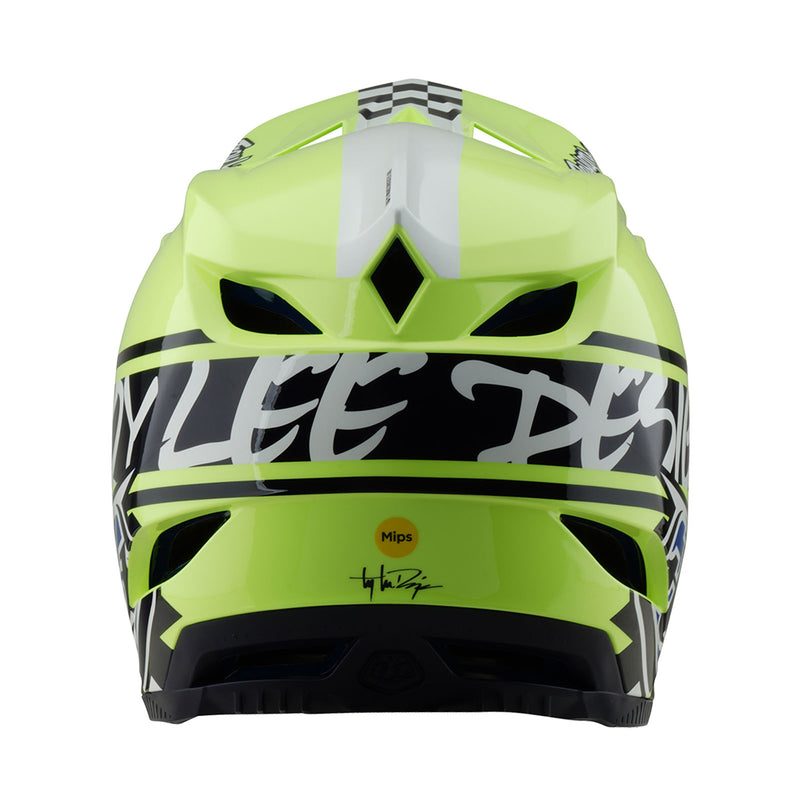 44-50cm bike helmet D4 Polyacrylite Helmet Fifty-50 Navy / Glo Yellow – Troy Lee Designs