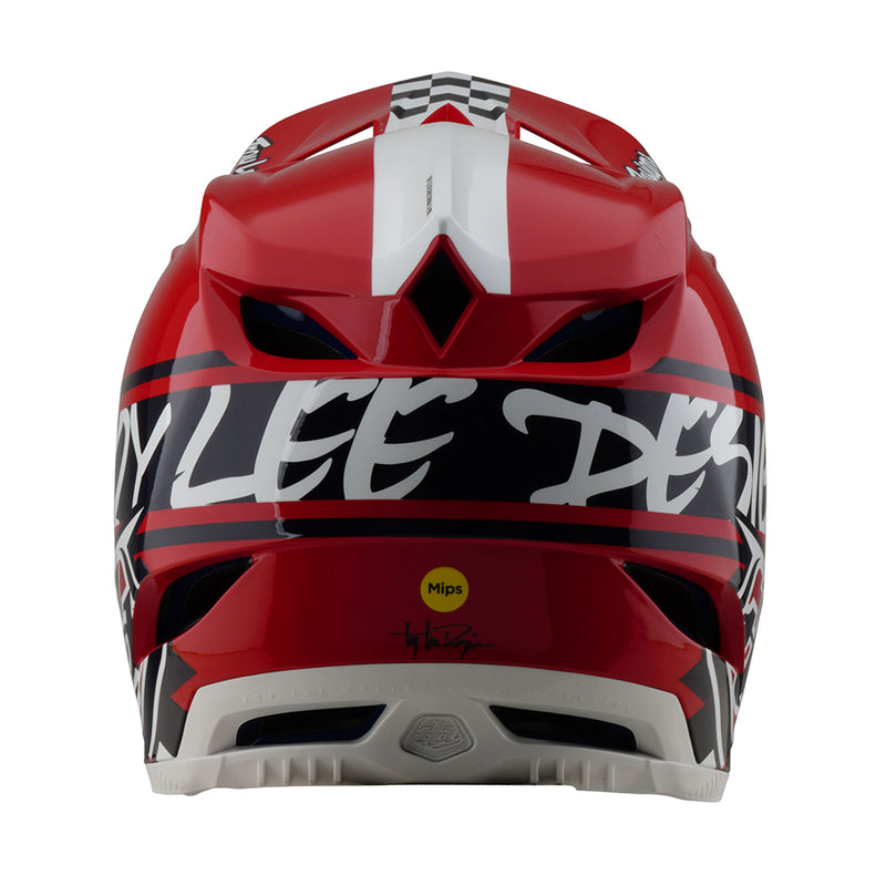 44-50cm bike helmet D4 Polyacrylite Helmet Fifty-50 White / Red – Troy Lee Designs
