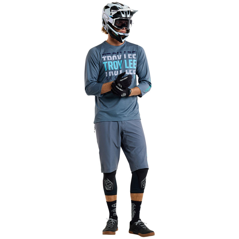 Ruckus 3/4 Jersey Spun Steel Blue