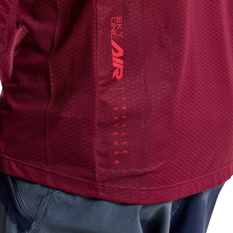 Skyline Air Long Sleeve Jersey Mono Oxblood