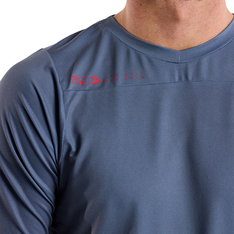 Skyline Short Sleeve Jersey Mono Steel Blue