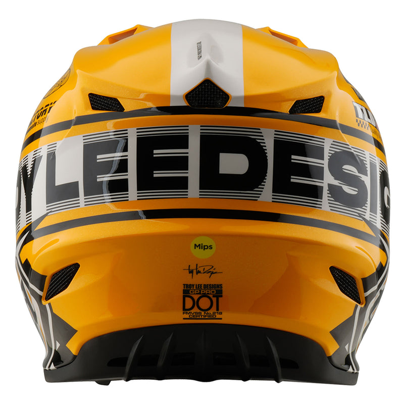 Troy Lee Designs GP Pro Youth Helmet Fifty-50 White/Gold Medium Troy Lee Designs GP Pro Youth Helmet Fifty-50 White/Gold Medium