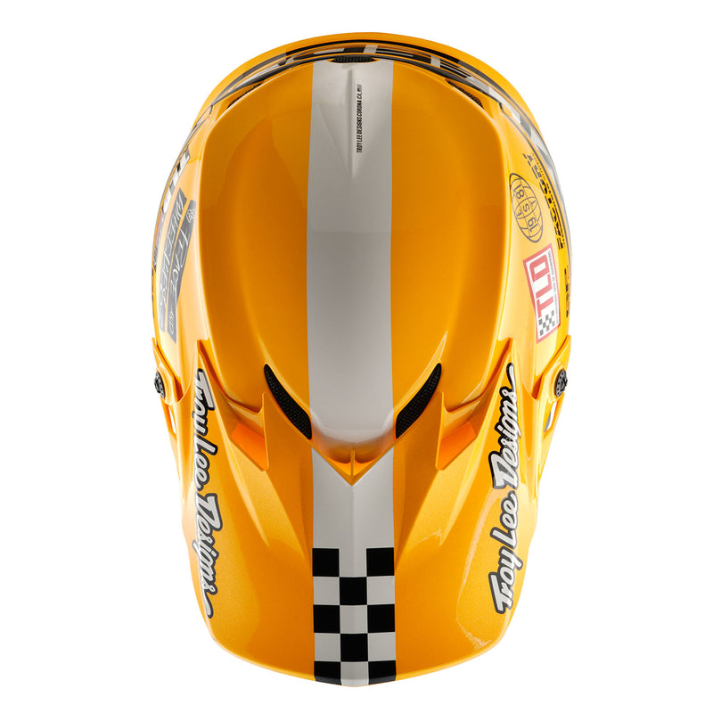 Troy Lee Designs GP Pro Youth Helmet Fifty-50 White/Gold Medium Troy Lee Designs GP Pro Youth Helmet Fifty-50 White/Gold Medium