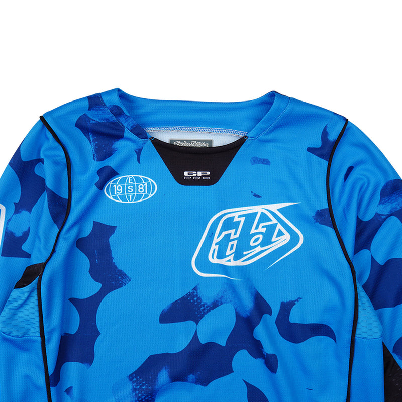 Youth GP Pro Jersey Blotted Bright Blue