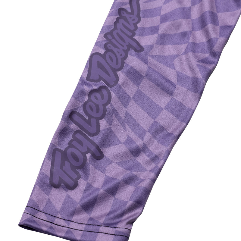 Womens Lilium Long Sleeve Jersey Twisted Checkers Deep Purple