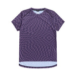 Womens Lilium Short Sleeve Jersey Twisted Checkers Deep Purple