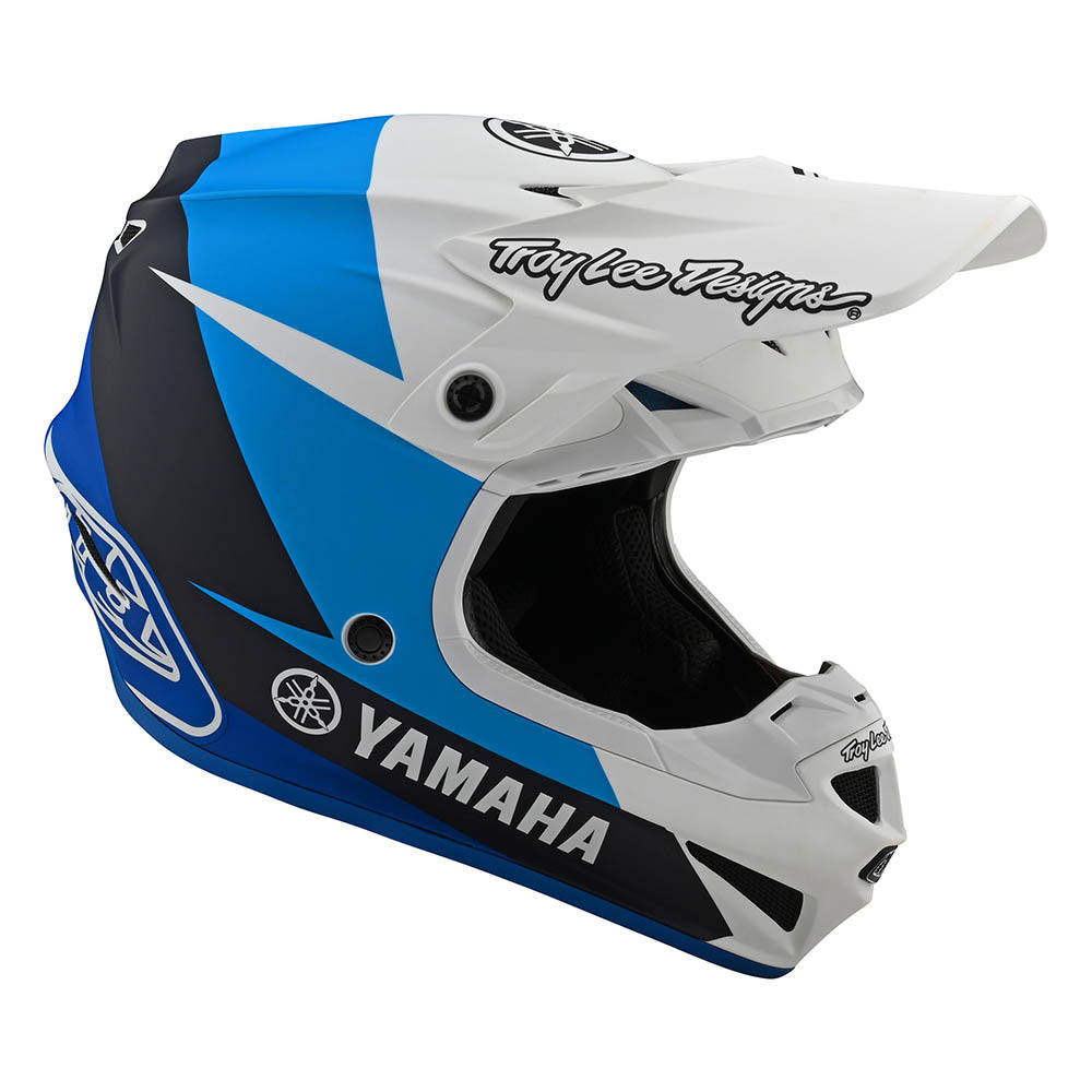 Youth SE4 Polyacrylite Helmet TLD Yamaha L4 White / Blue