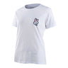 Womens Short Sleeve Peace Out White