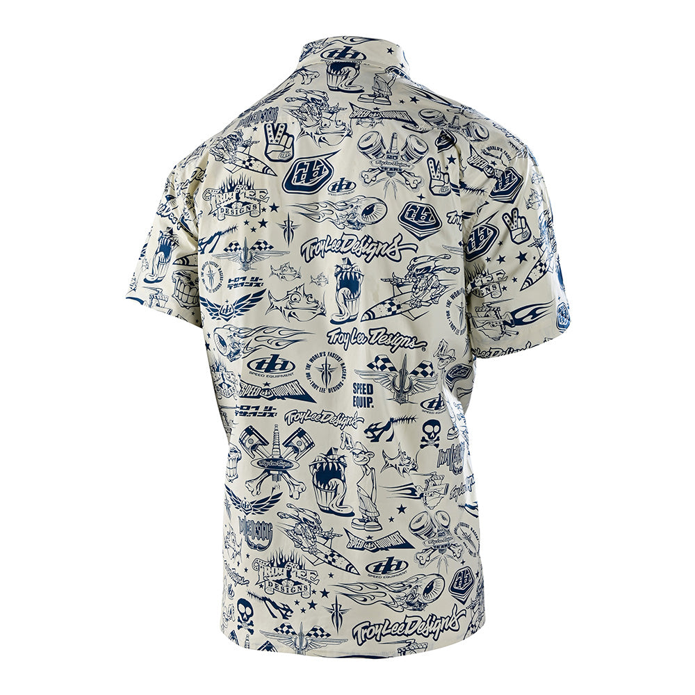 Button Up Short Sleeve Shirt Happy Hour Natural / Navy – Troy Lee