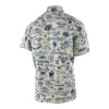 Button Up Short Sleeve Shirt Happy Hour Natural / Navy