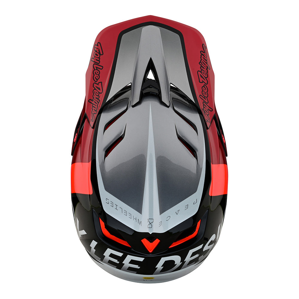 D4 Composite Helmet W/MIPS Qualifier Silver / Red