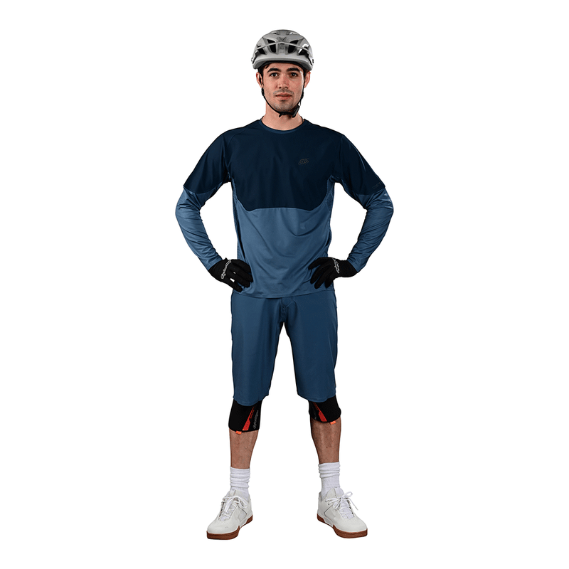 Drift LS Jersey Solid Blue Mirage