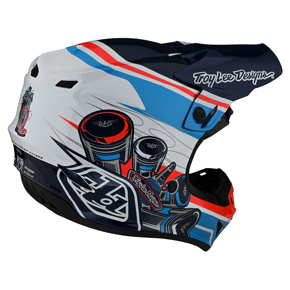 Youth SE4 Polyacrylite Helmet Skooly Blue / Orange – Troy Lee Designs