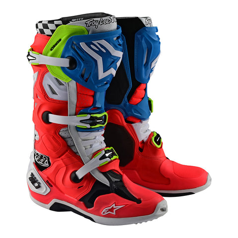 Alpinestars Tech 10 Supervented MX Boot Solid Rocket Red / White 