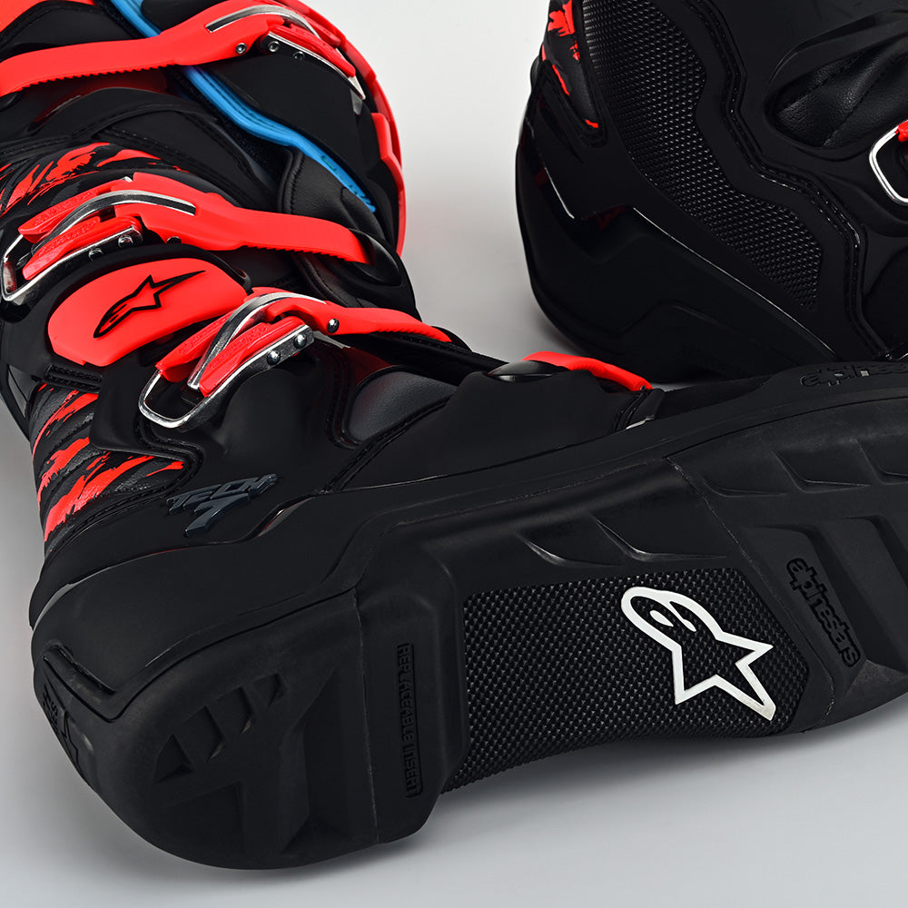 Alpinestars Tech 7 MX Boot Solid Black / Rocket Red – Troy Lee Designs