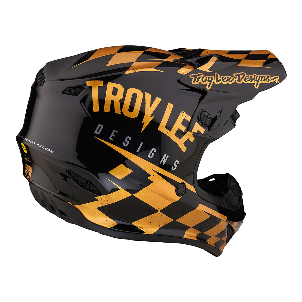 Youth SE4 Polyacrylite Helmet W/MIPS Race Shop Black / Gold
