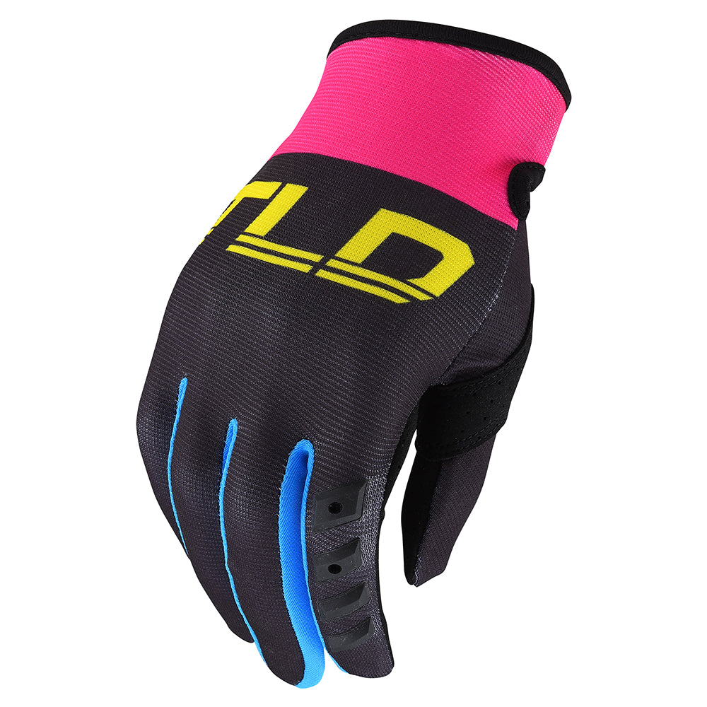Womens GP Glove Solid Black / Yellow
