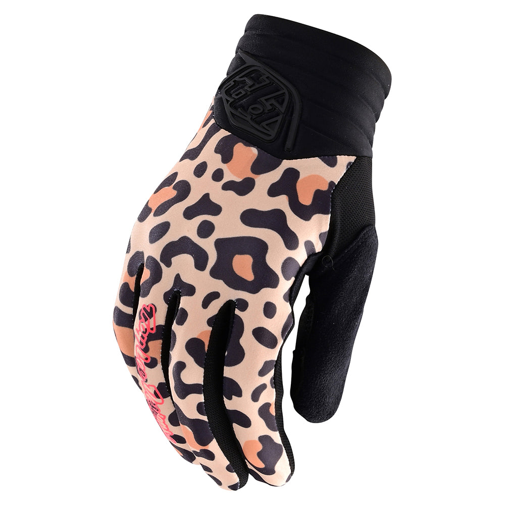 Womens Luxe Glove Leopard Bronze