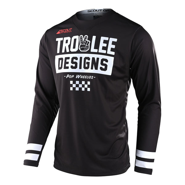 Troy Lee Designs Scout GP Jersey Peace & Wheelies Burgundy/Dark Gray S