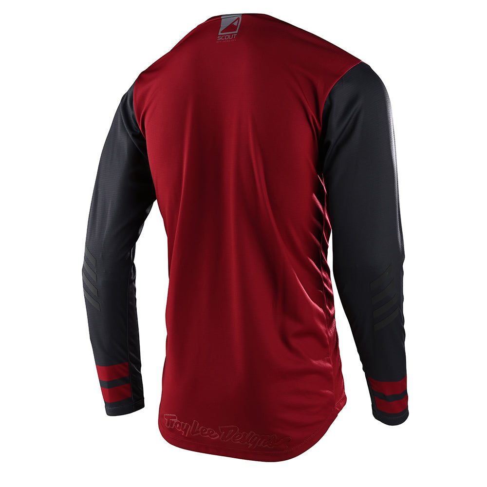 Scout GP Off-road Jersey, Peace and Wheelies Burgundy/Dark Gray