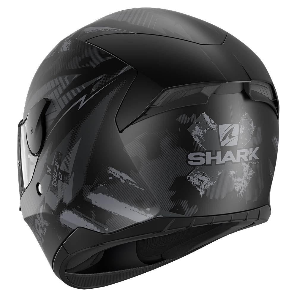 D-Skwal 2 Full Face Helmet Penxa Mat Dot Matte Black